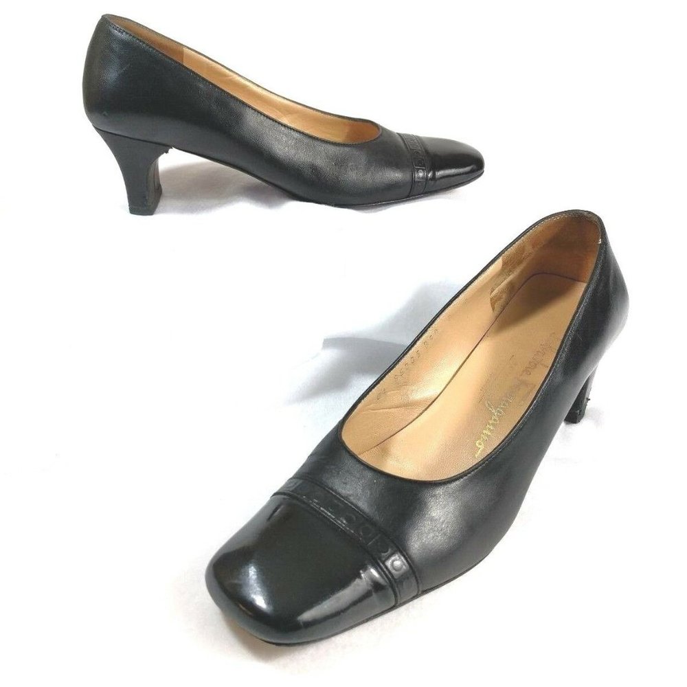 Salvatore Ferragamo Boutique 7 B Low Block Heel